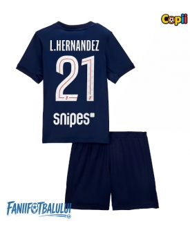 Paris Saint-Germain Lucas Hernandez #21 Echipament de Fotbal Replică 2025-26 Copii Acasa (+ Șorturi)